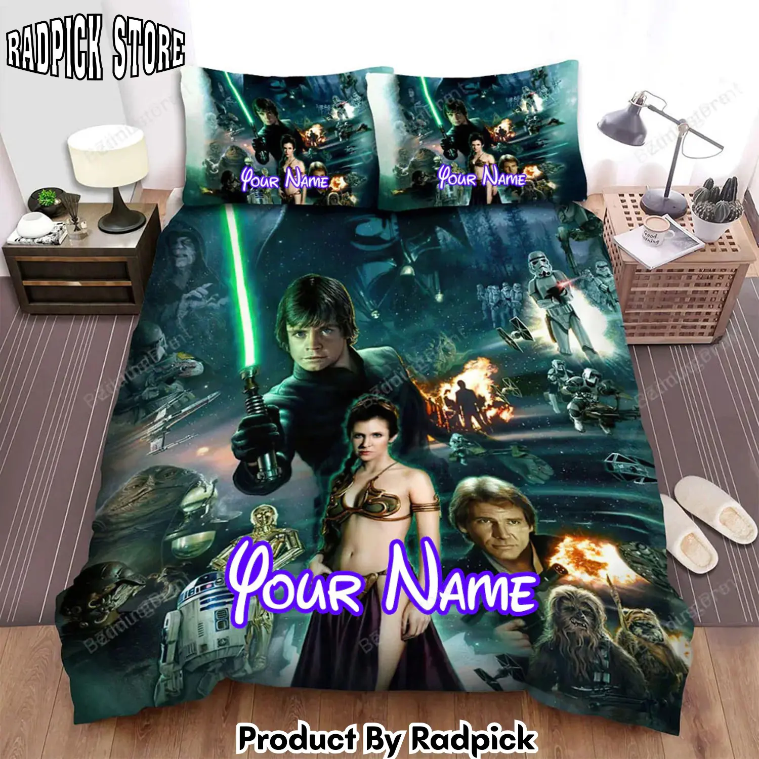 Radpick star wars episode vi return of the jedi all main actors with action in the universe scene movie rp3271895